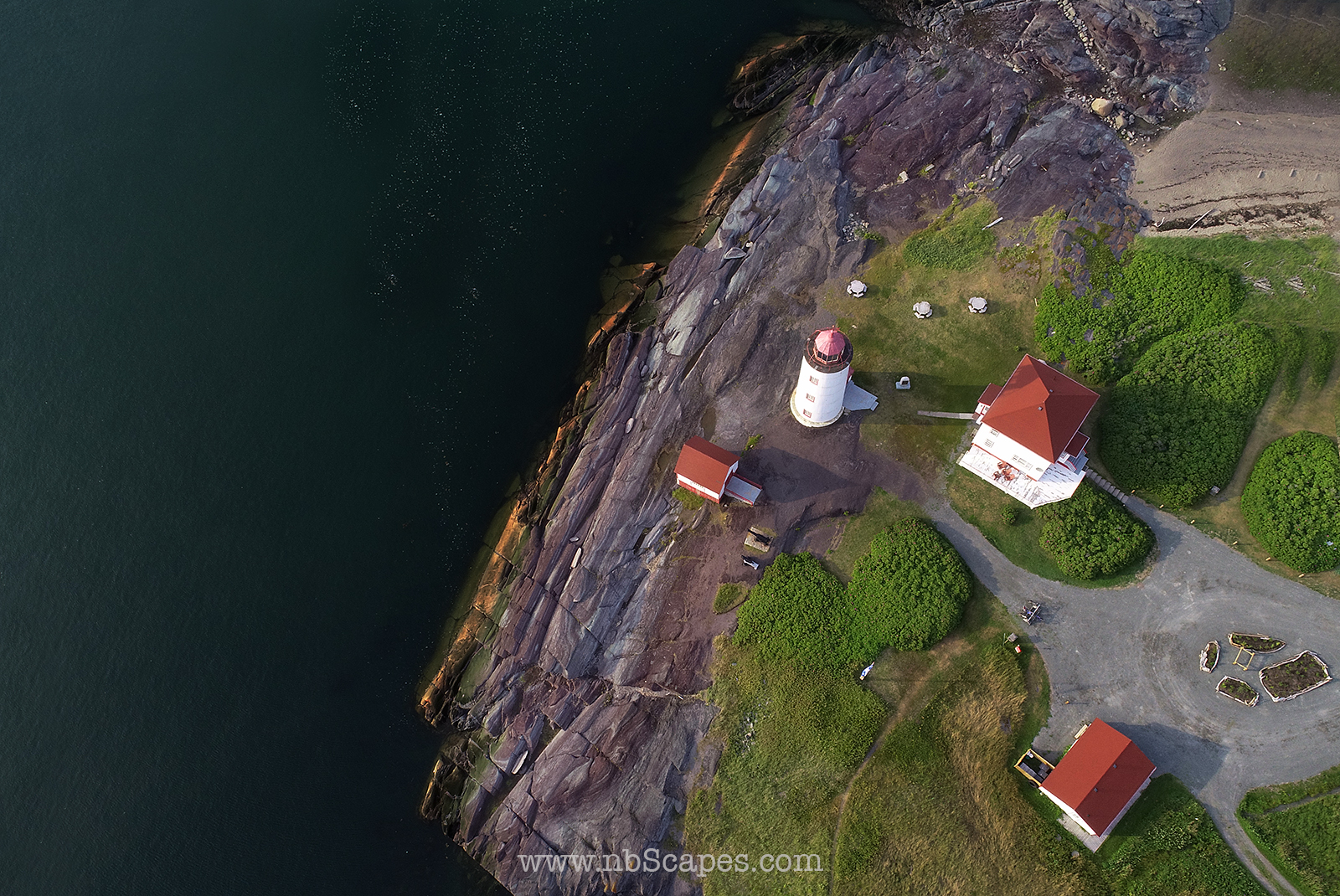 Ile Verte Light House Aerial View